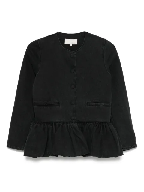 LIBEROWE chamarra de mezclilla con peplum