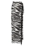 The Attico animal-print pareo - Black