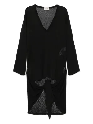 FENDI long-sleeve Midi Dress | Black | FARFETCH