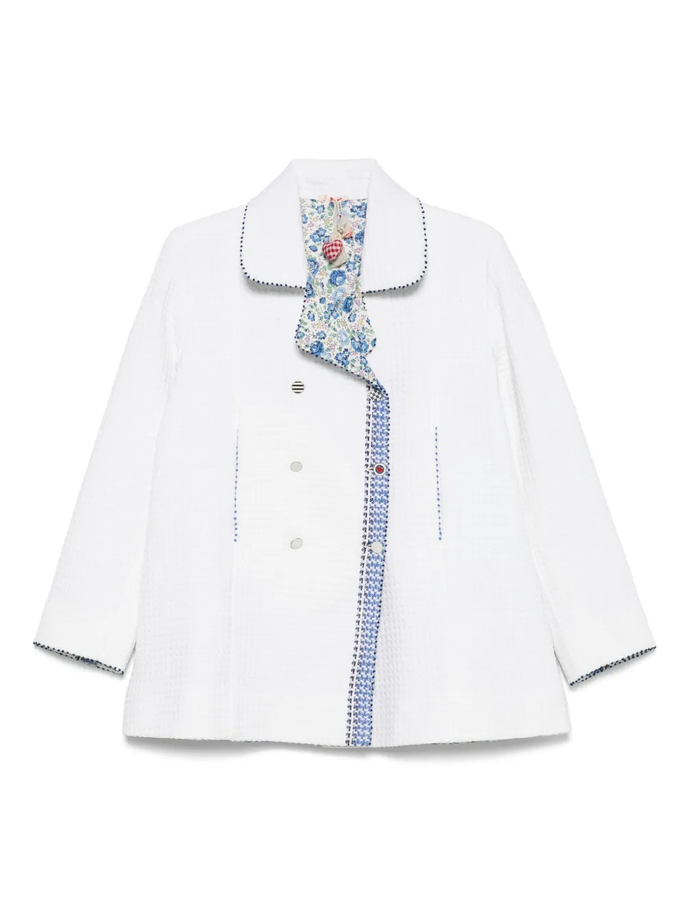Pero blazer con doble botonadura | blanco | Image 1