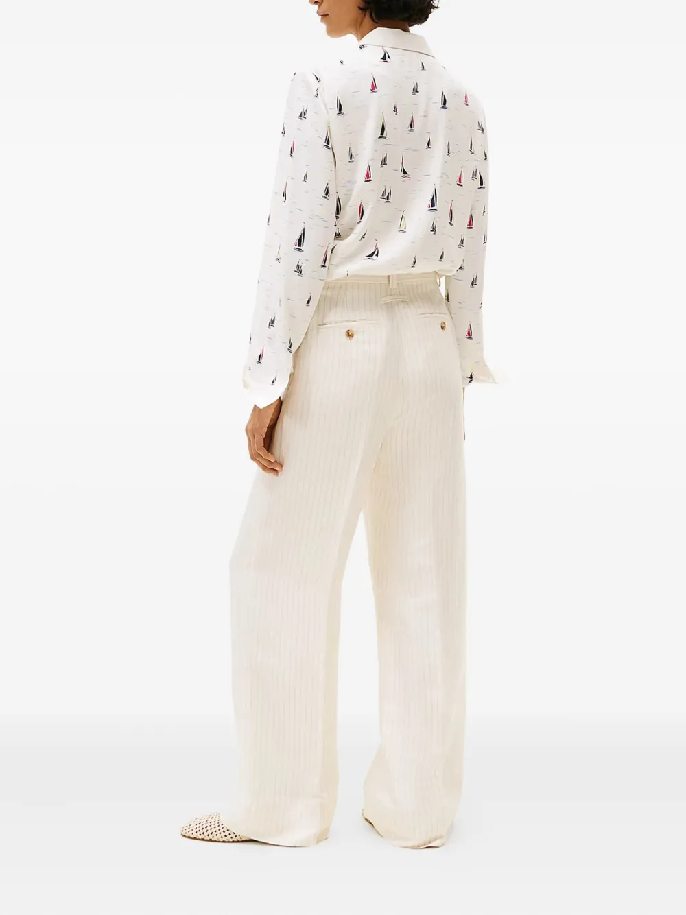 Tommy Hilfiger Broek met krijtstreep Beige