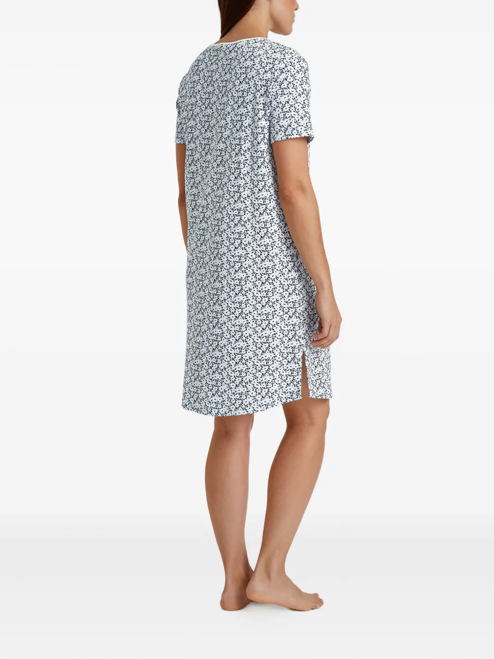 CALIDA Pyjamajurk met bloemenprint Blauw
