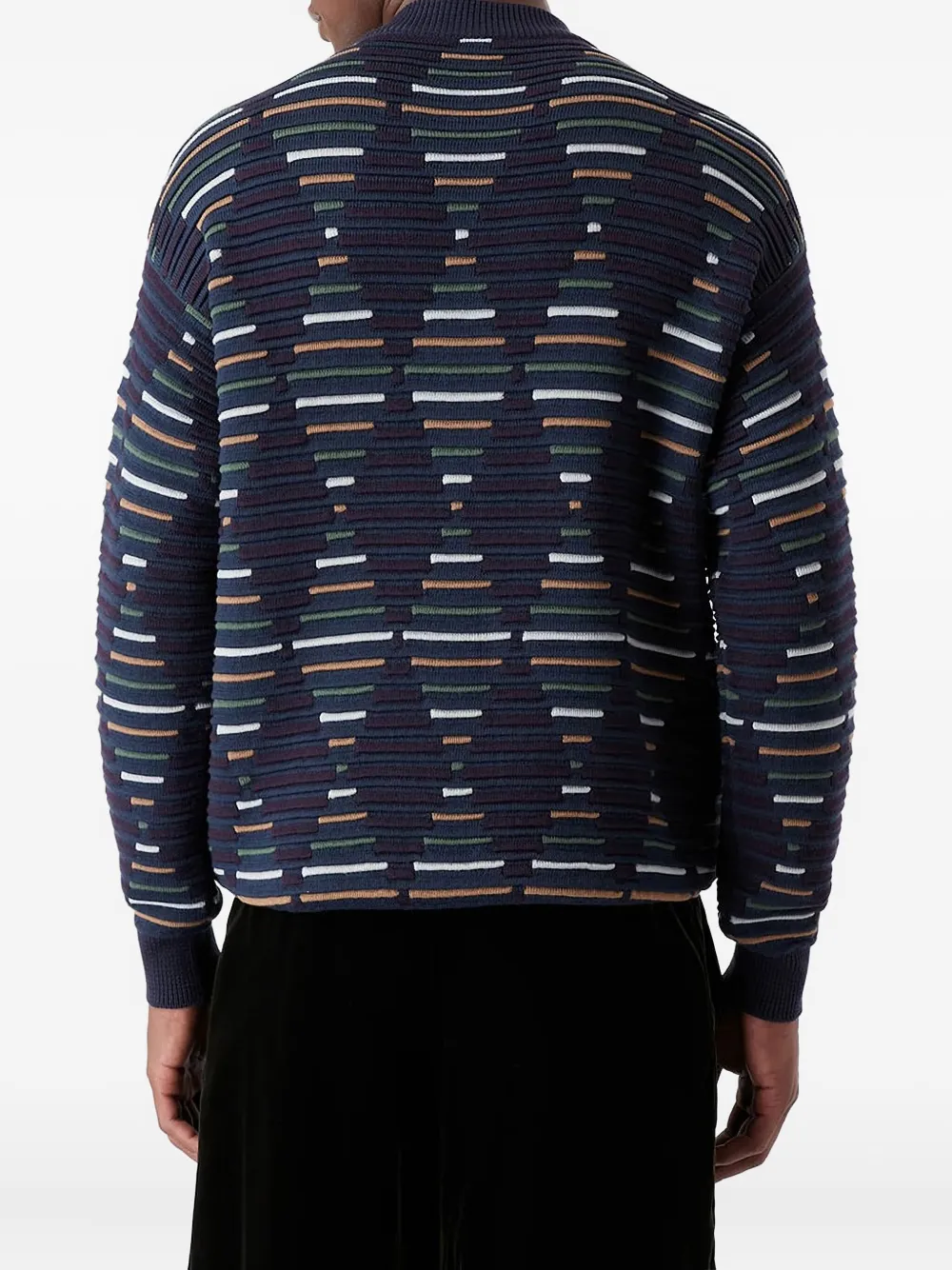 Giorgio Armani Trui met geometrisch jacquard Blauw