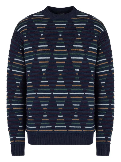 Giorgio Armani geometric-jacquard sweater