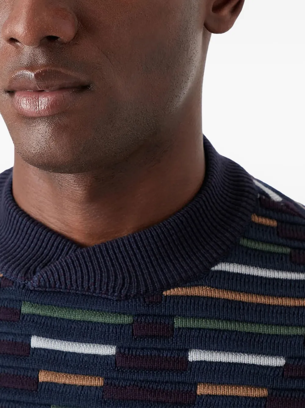 Giorgio Armani Trui met geometrisch jacquard Blauw