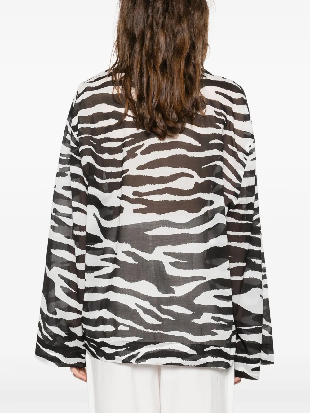 ATTICO ZEBRA-PRINT BLOUSE