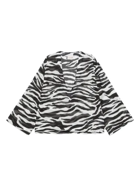 The Attico zebra-print blouse