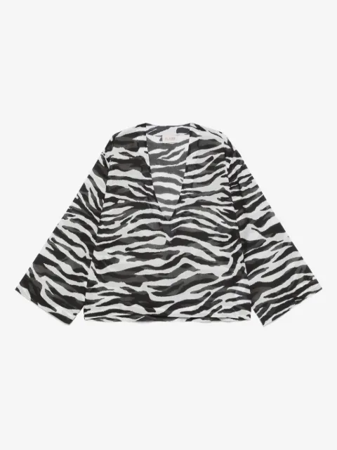 The Attico zebra-print blouse