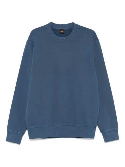 BOSS logo-embroidered sweatshirt