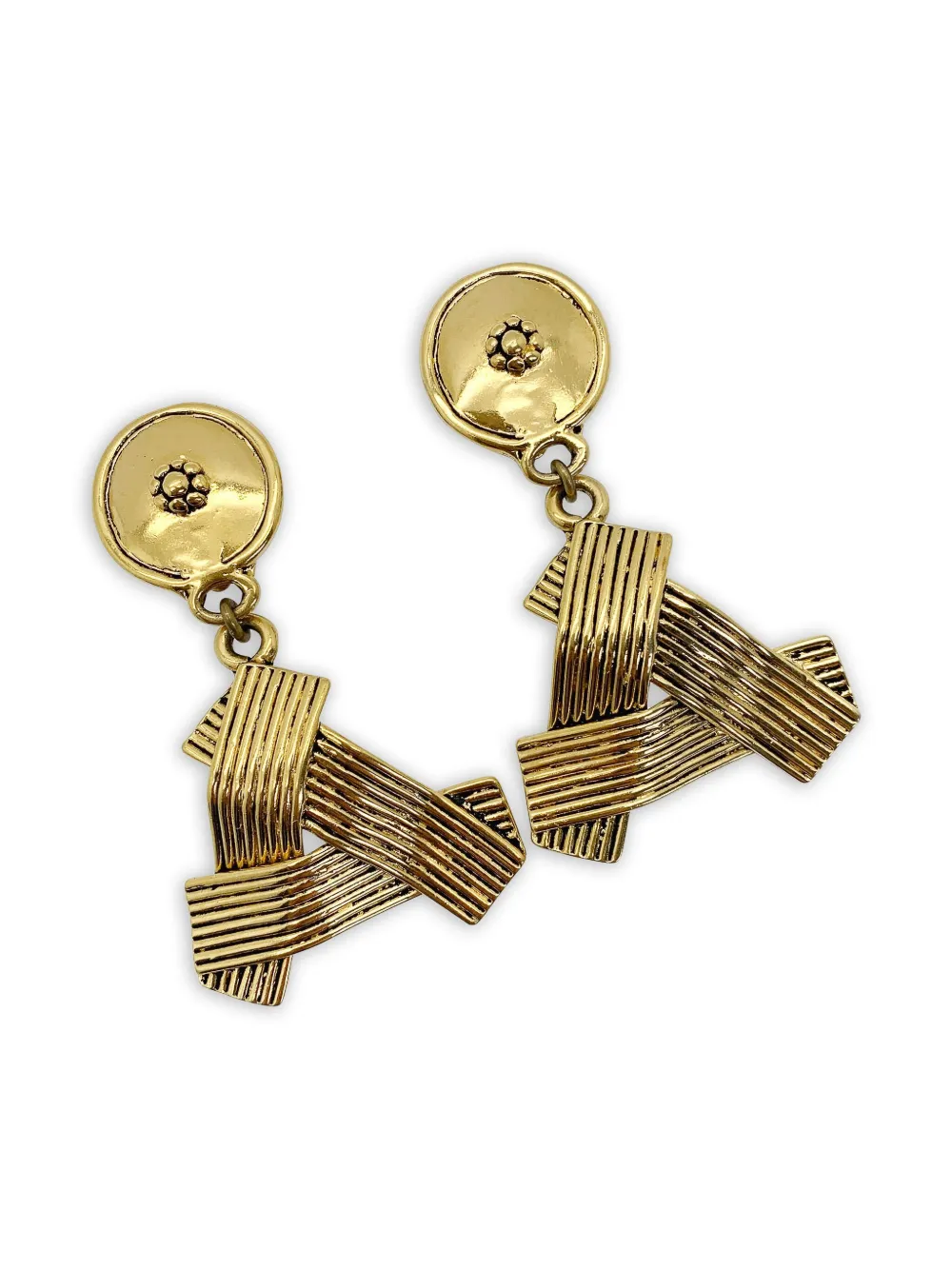 Jennifer Gibson Jewellery 1980s ribbon motif earrings | Image 2