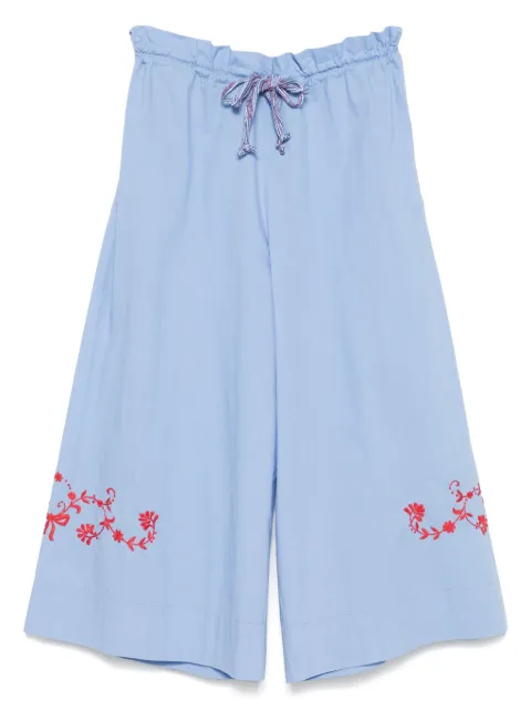 Pero pantalones con bordado floral