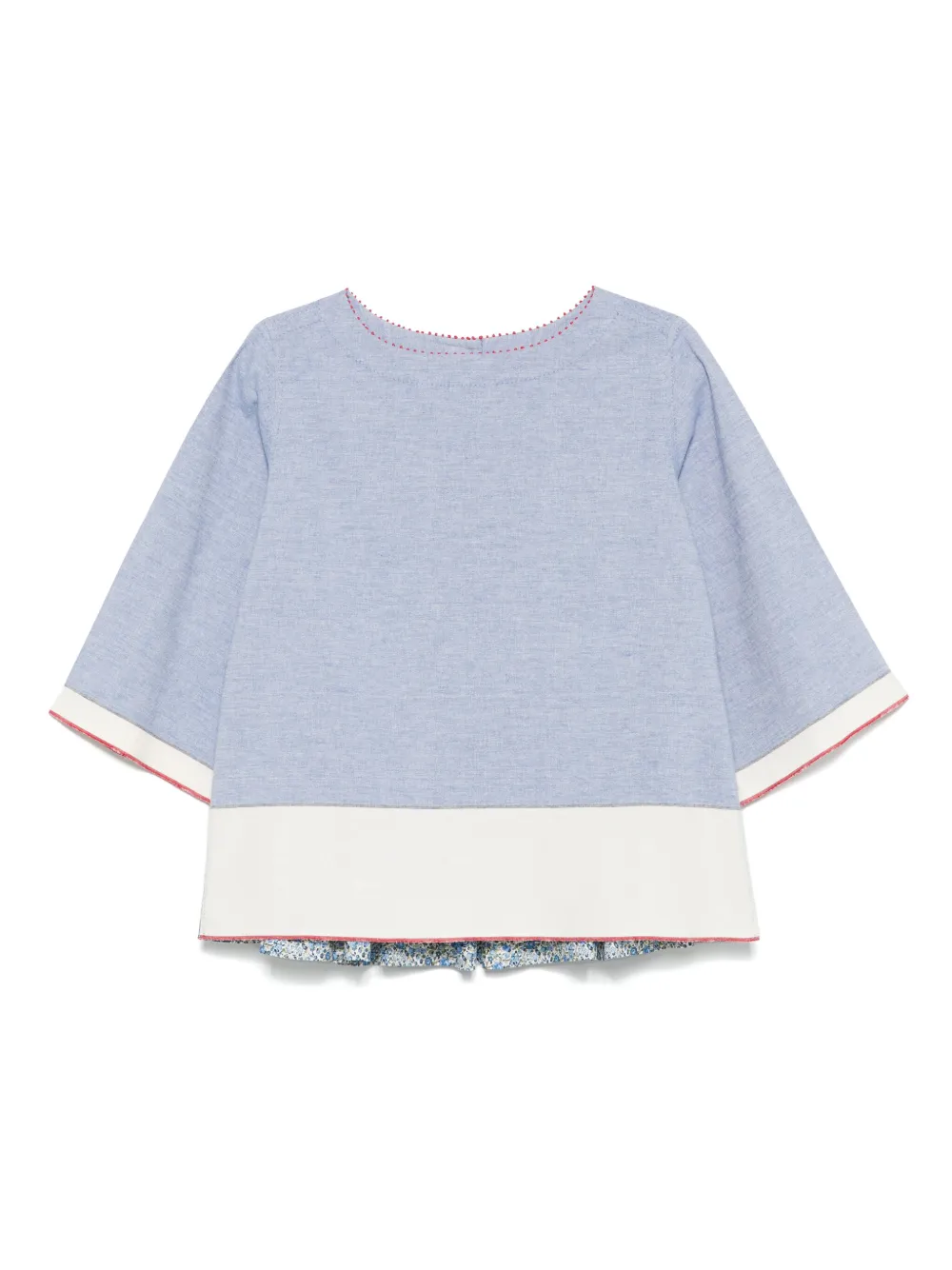 Pero Bluse mit U-Boot-Ausschnitt | Blau | Image 1