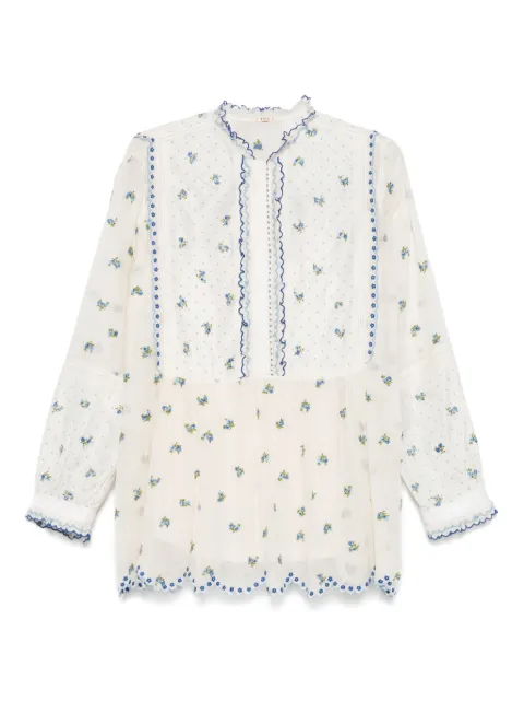 Pero blusa con bordado floral