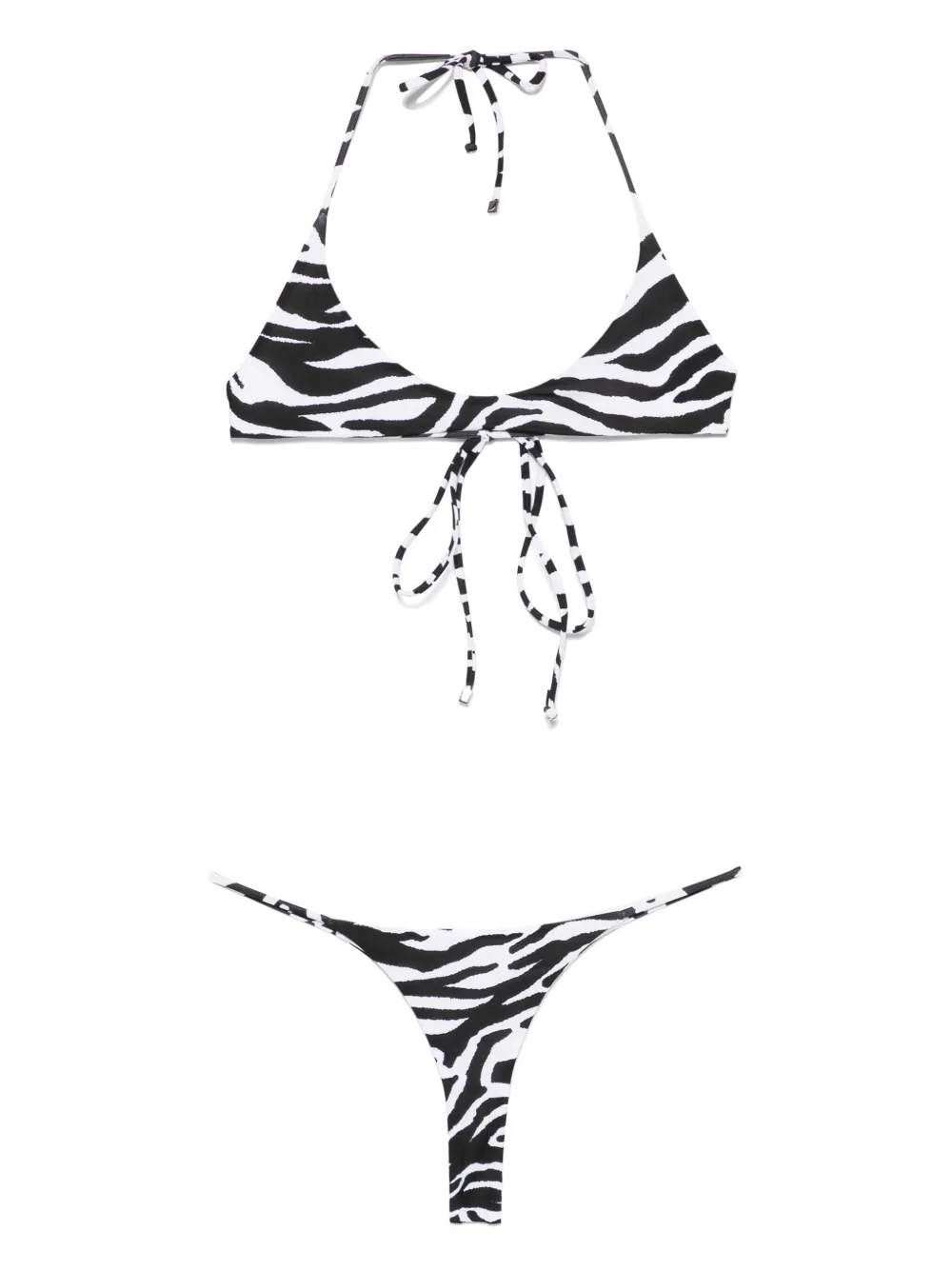 The Attico zebra-print bikini | blanco | Image 1