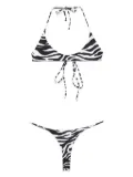 The Attico zebra-print bikini - White