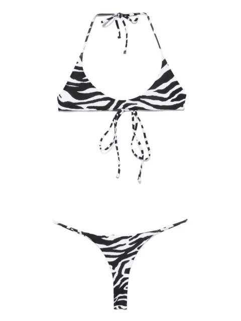 The Attico zebra-print bikini