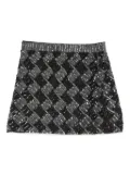 P.A.R.O.S.H. sequin-embellished mini skirt - Grey