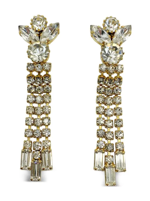 Jennifer Gibson Jewellery aretes de clip con cristales 1960