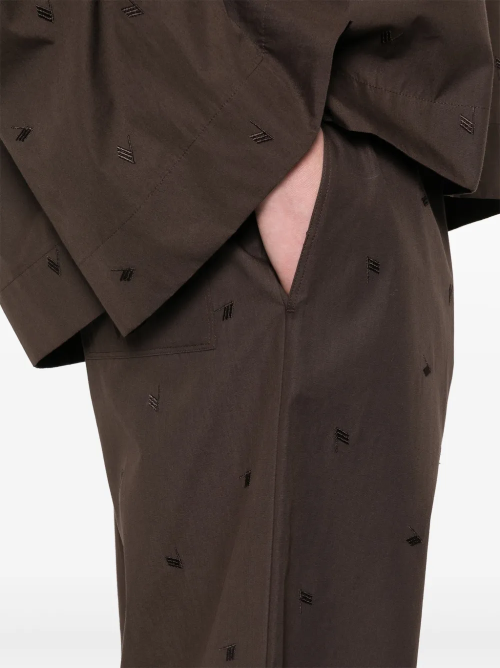 The Attico Straight broek Bruin