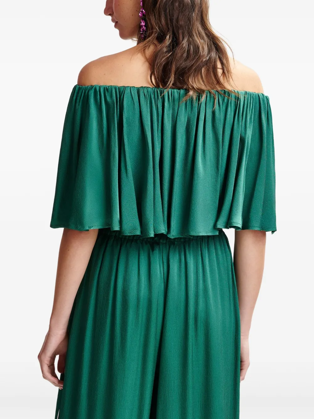 Essentiel Antwerp Hontgomery broek met wijde pijpen Groen