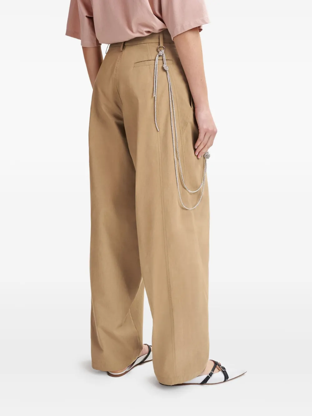 Essentiel Antwerp Hoek broek met toelopende pijpen Beige