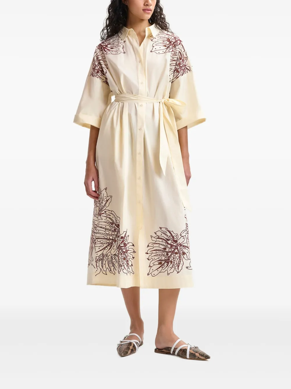 Essentiel Antwerp Hanchor blousejurk - Beige