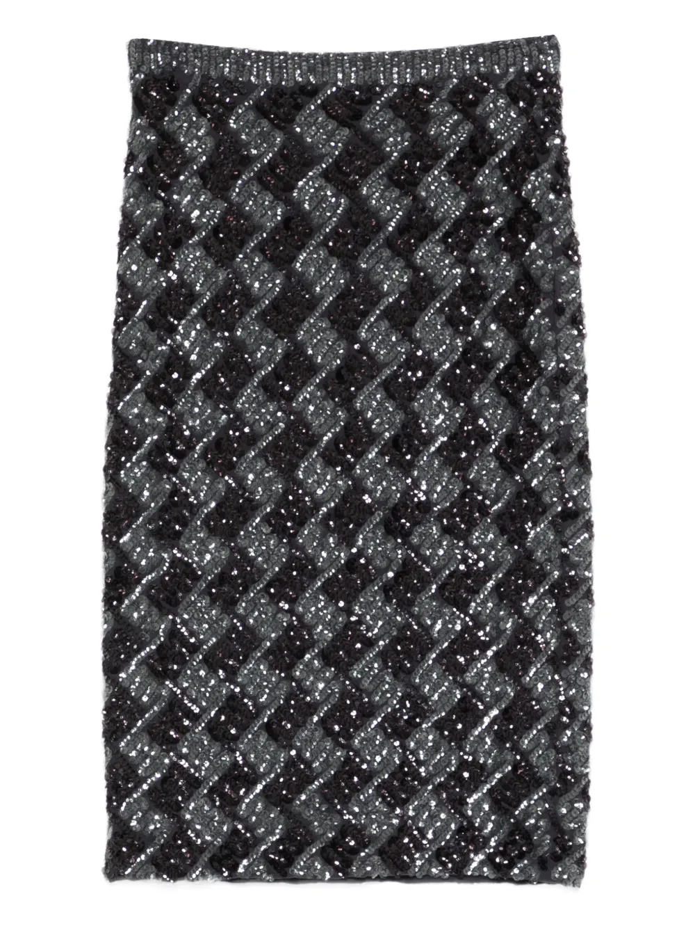 P.A.R.O.S.H. geometric-pattern sequin-embellished skirt Grijs