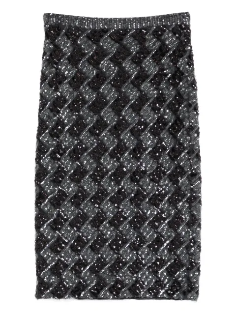 P.A.R.O.S.H. geometric-pattern sequin-embellished skirt