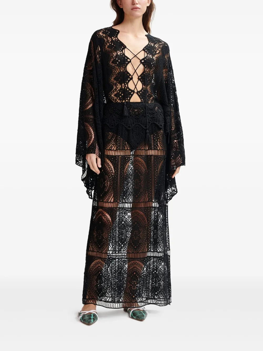 Essentiel Antwerp Hissouri maxi-jurk - Zwart