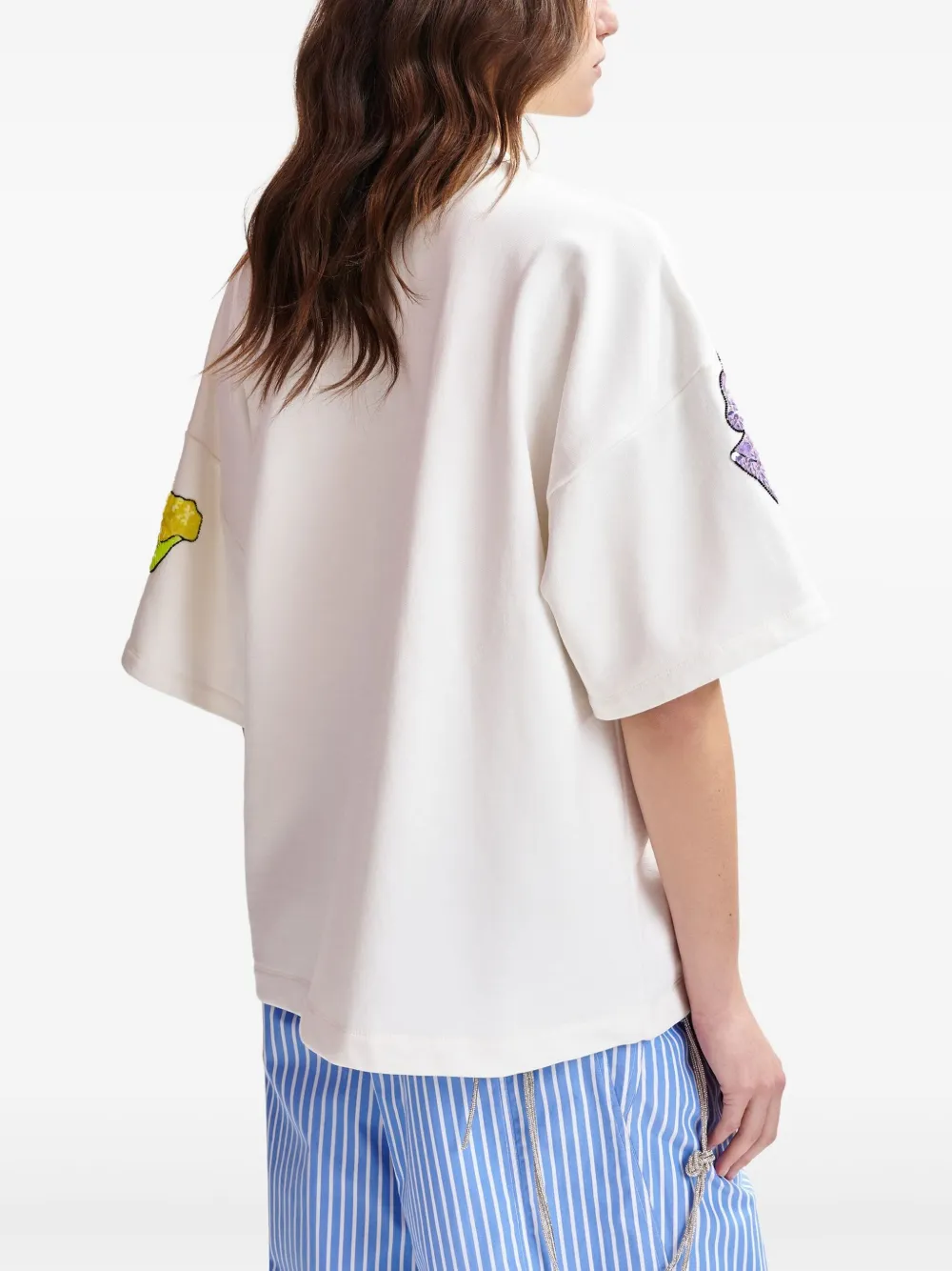 Essentiel Antwerp T-shirt met pailletten Wit