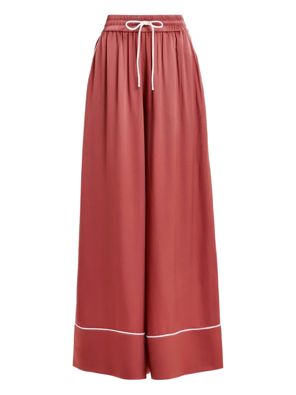 Essentiel Antwerp Hontgomery broek met wijde pijpen Rood