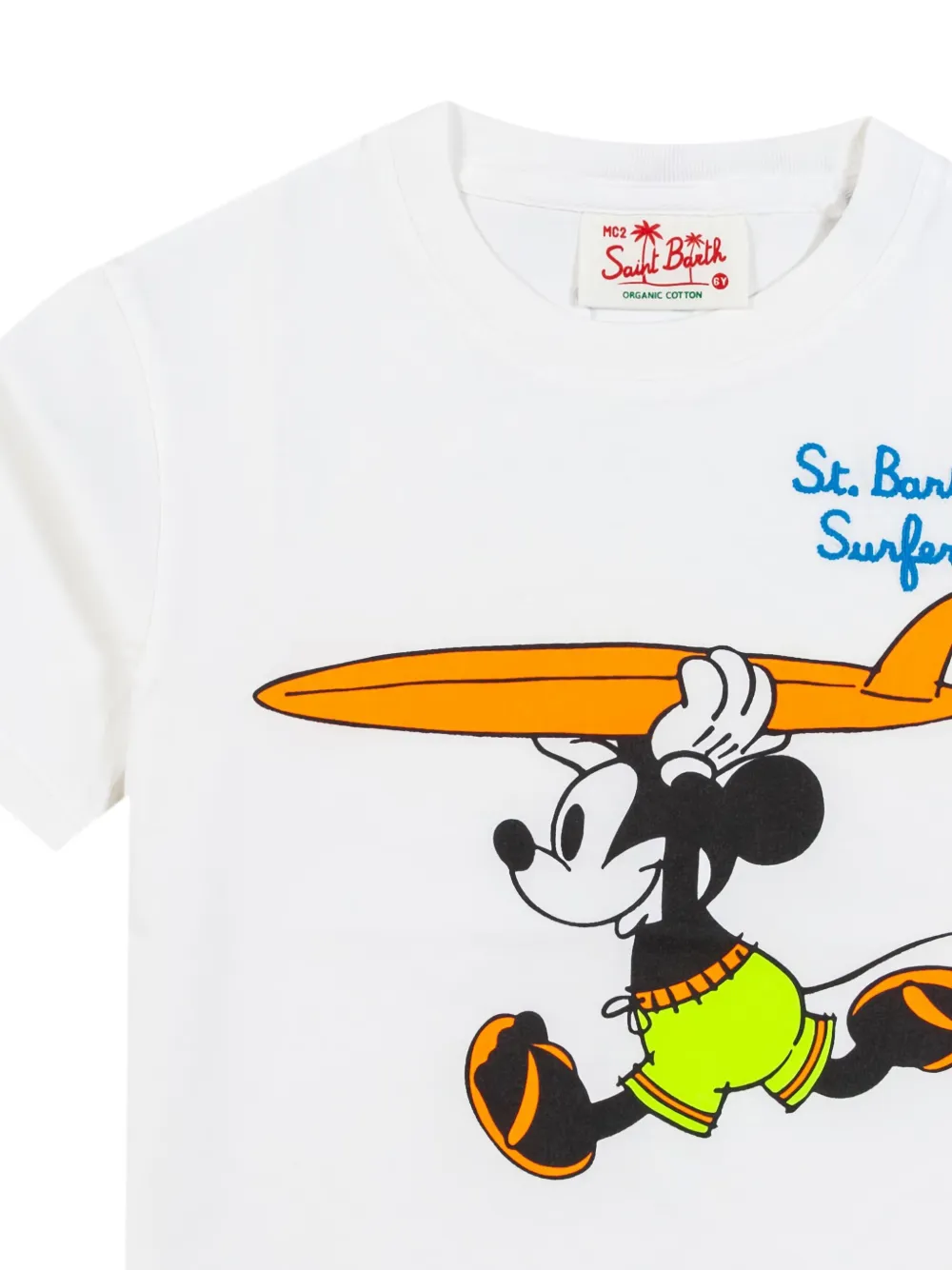 MC2 Saint Barth Kids Mickey surfboard T-shirt Blauw