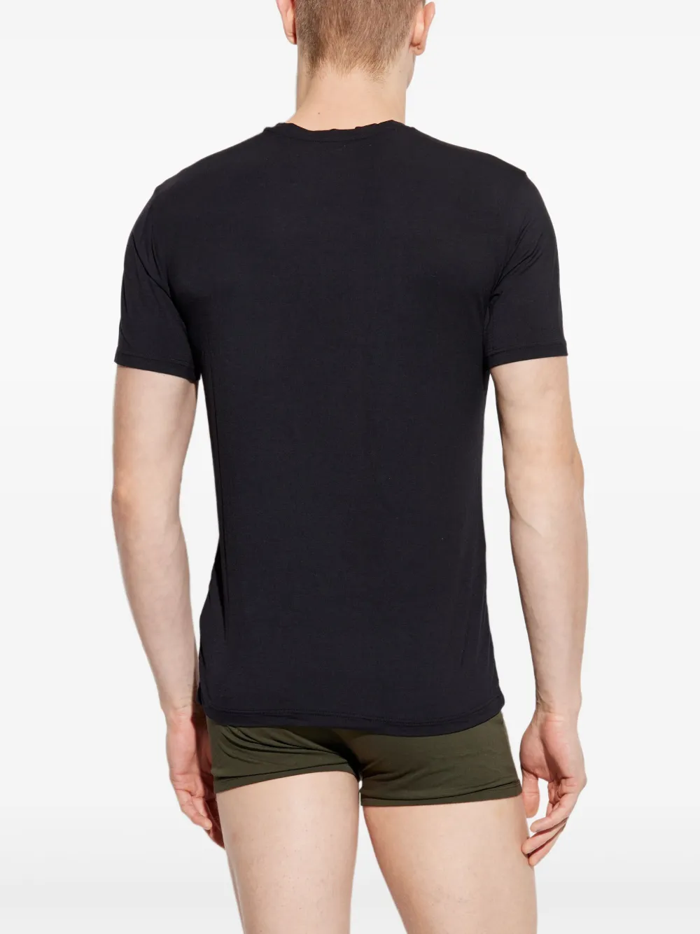 Emporio Armani T-shirt met geborduurd logo Zwart