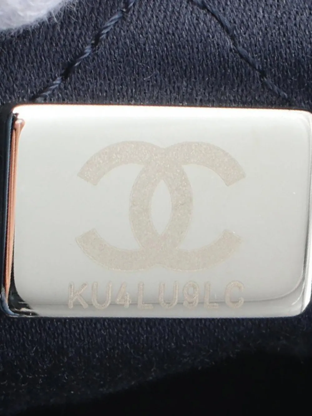 Pre-owned Chanel 2021-2024 Mini Denim Stitched 22 Handbag Satchel In Blue