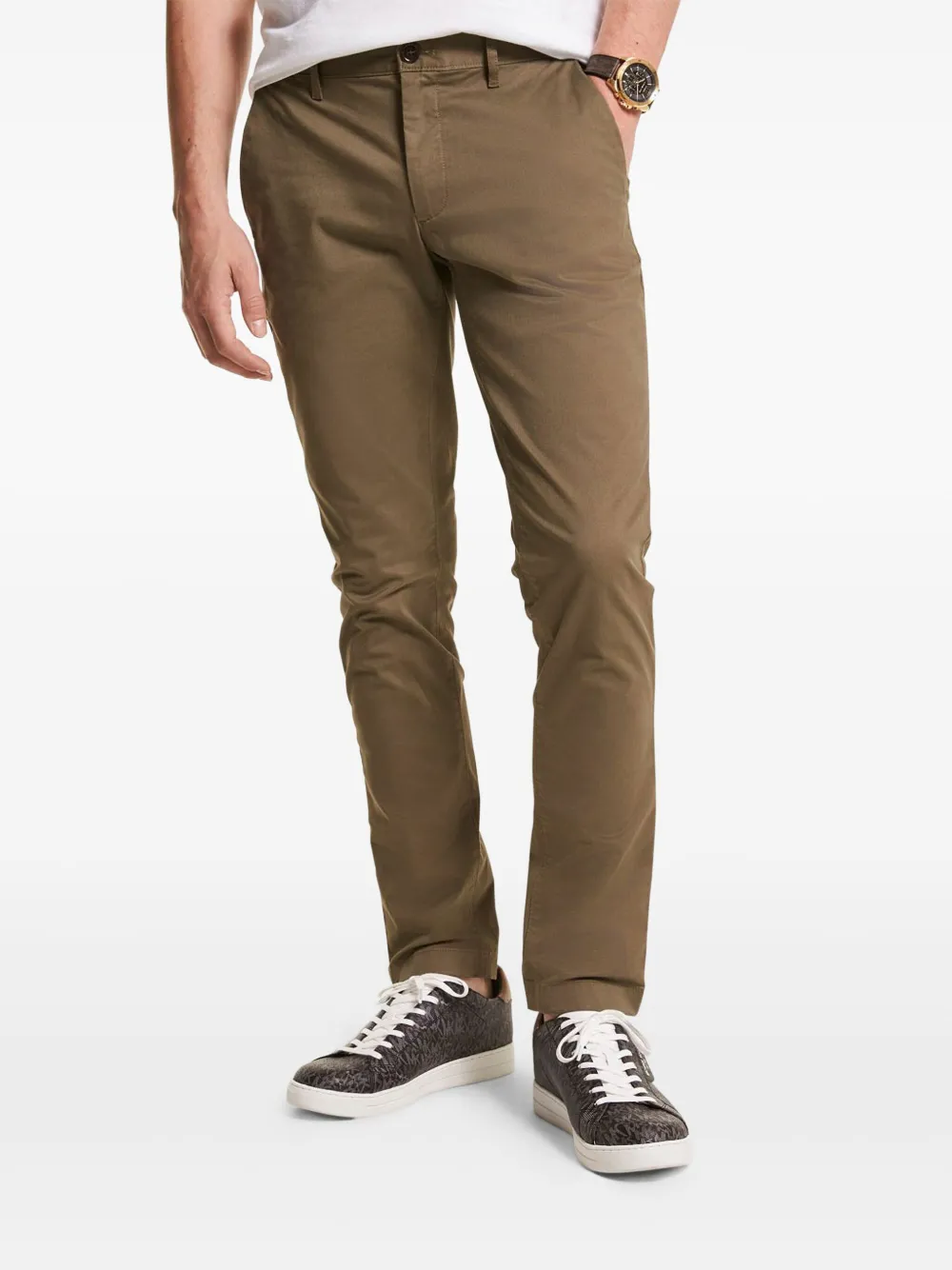 Michael Kors slim-cut trousers - Groen