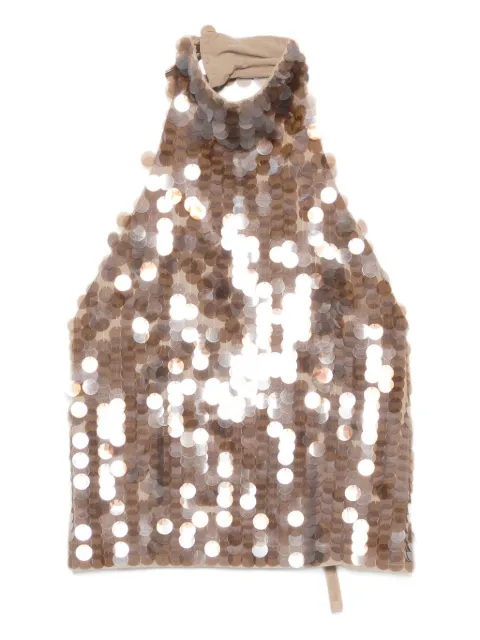 P.A.R.O.S.H. halter-neck sequin blouse