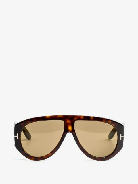 TOM FORD Eyewear lunettes de soleil Bronson à effet écaille de tortue