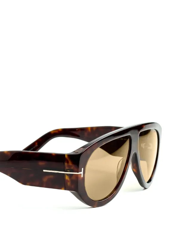 TOM FORD Eyewear Bronson tortoiseshell-effect Sunglasses 
