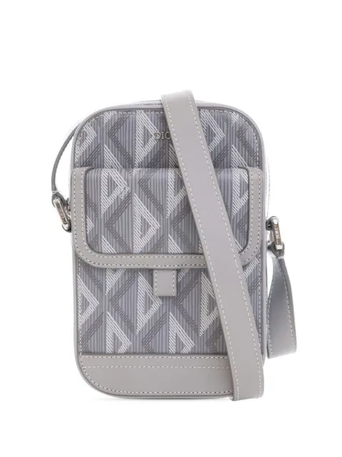Christian Dior Pre-Owned 2022 Coated Canvas CD Diamond Hit The Road Vertical Wallet On Strap crossbody bag