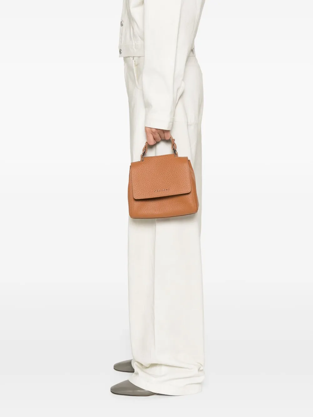 Orciani Sveva Soft kleine shopper Bruin