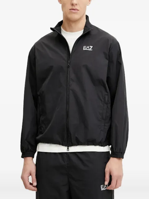 Ea7 Emporio Armani logo-print zip-up jacket