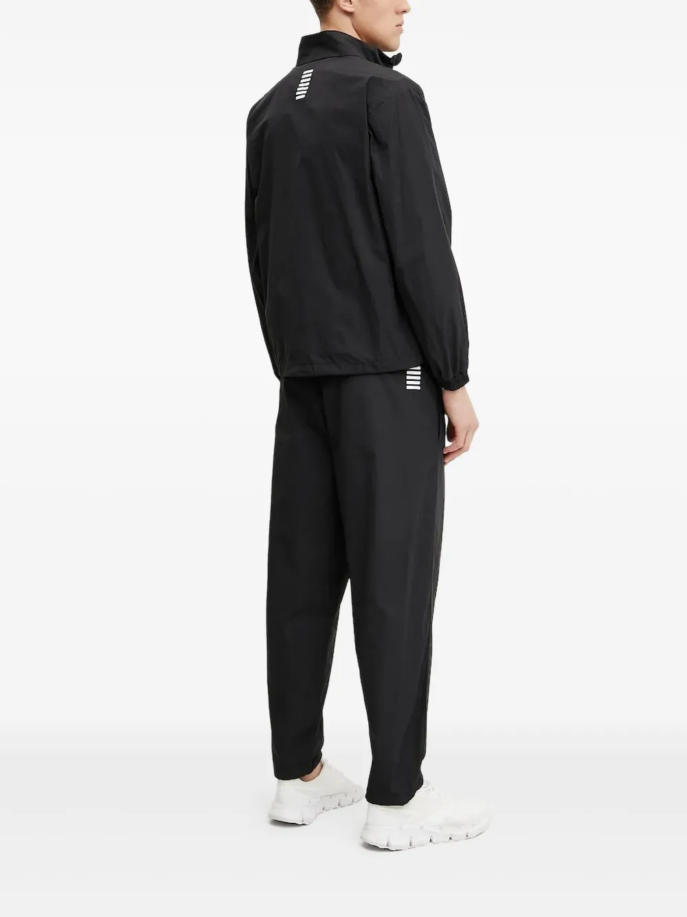Ea7 Emporio Armani logo-print zip-up jacket Zwart