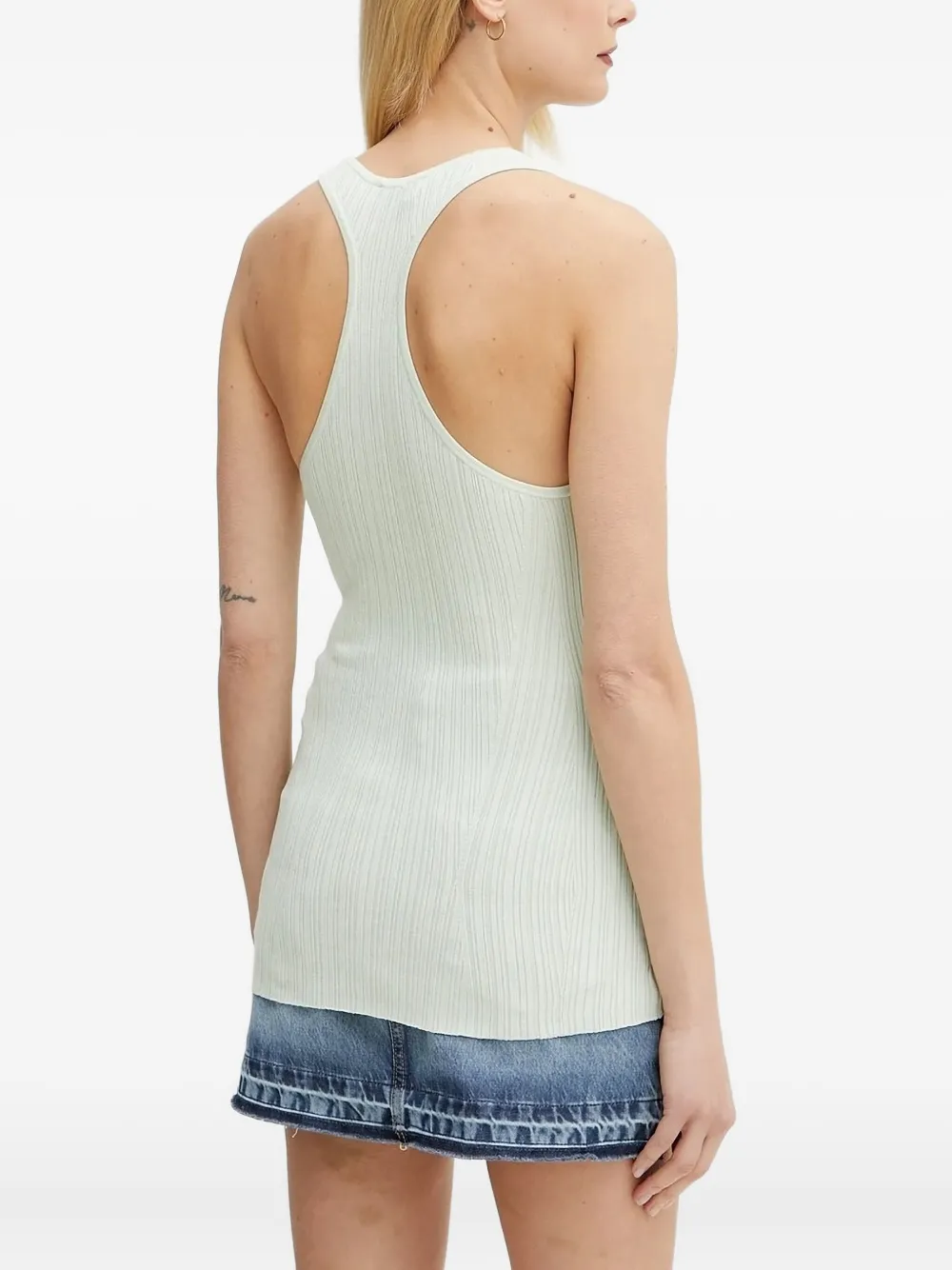 Elisabetta Franchi flower-embellished ribbed tank top | Vests & Tank Tops | Image 2