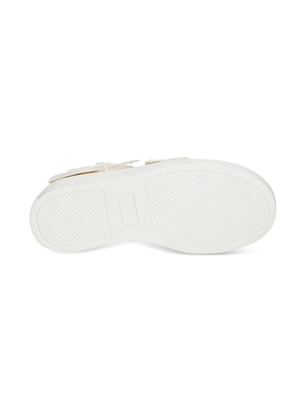 Elisabetta Franchi flower-embellished lace-up sneakers White