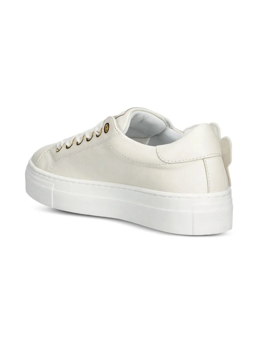 Elisabetta Franchi flower-embellished lace-up sneakers White