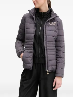 Columbia Hooded chevron-quilted Puffer Jacket | Black | FARFETCH