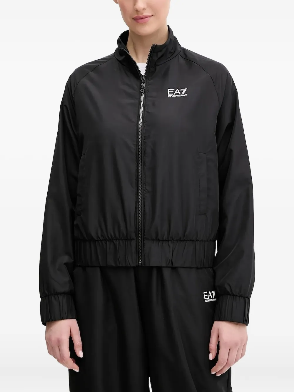 Ea7 Logo-print Track Pants In Black