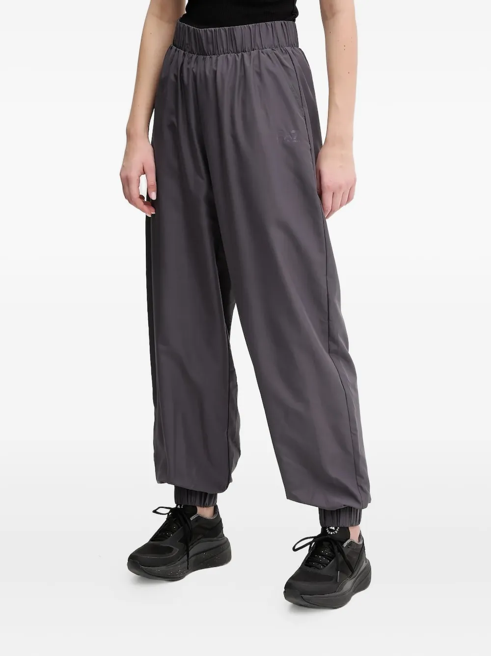 Ea7 Logo Elasticated-cuffs Tracksuit In Gray