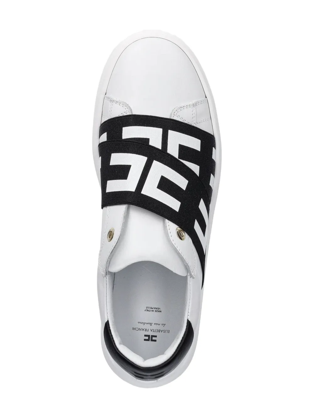 Elisabetta Franchi logo-strap sneakers White