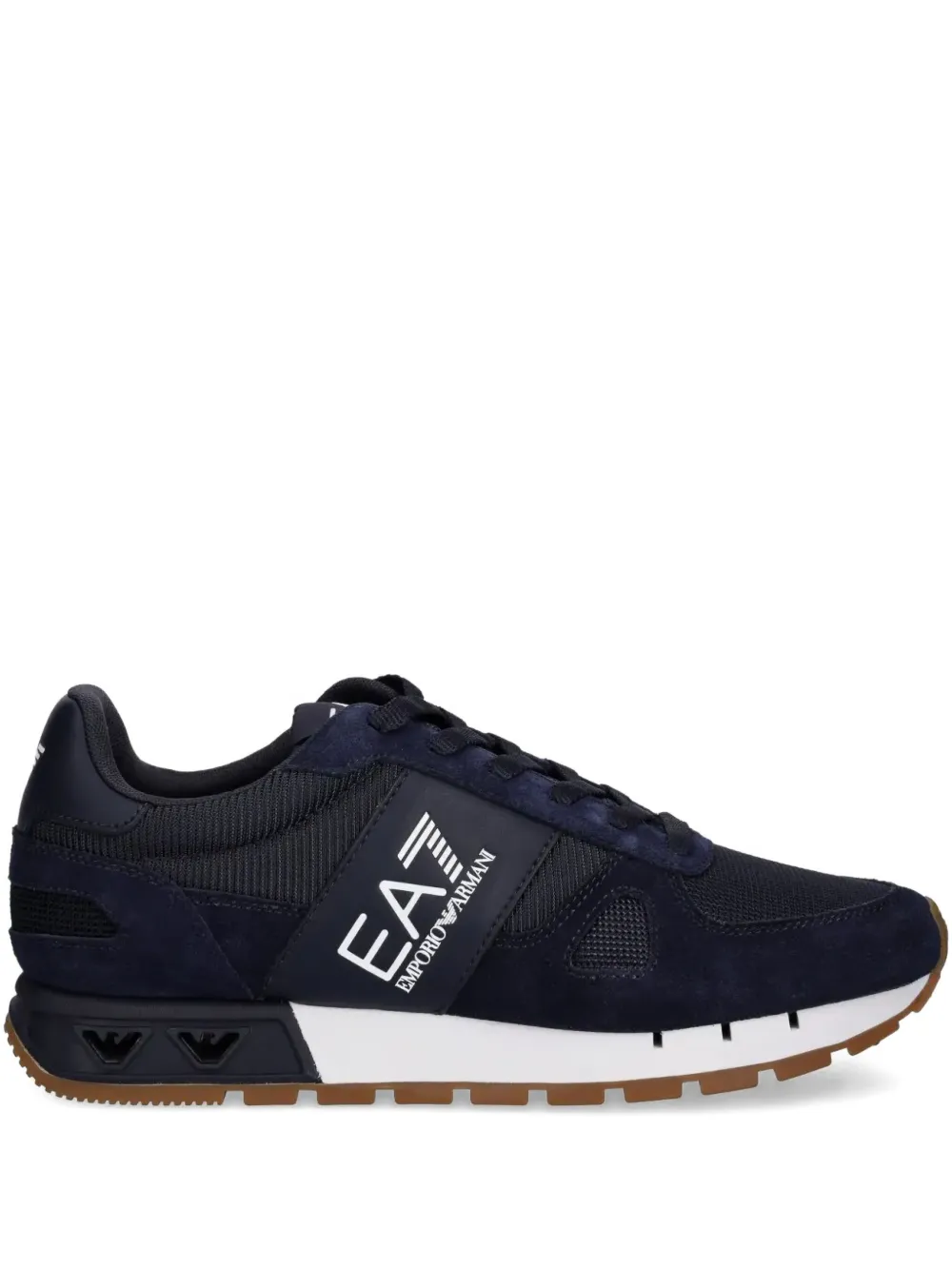Ea7 Emporio Armani logo-print sneakers Blue